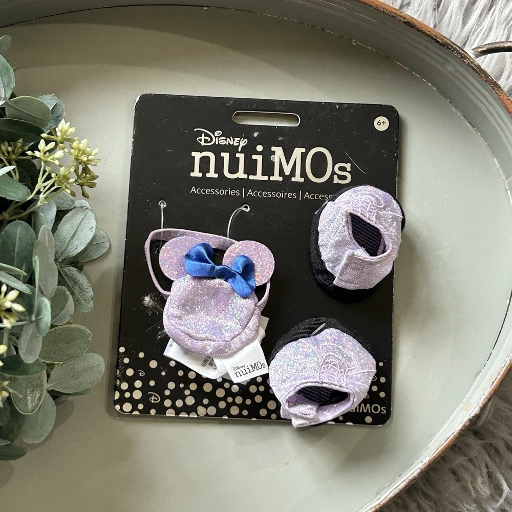 Disney Nuimos Purple Sparkly Shoes Purse Mickey Minnie Accessories